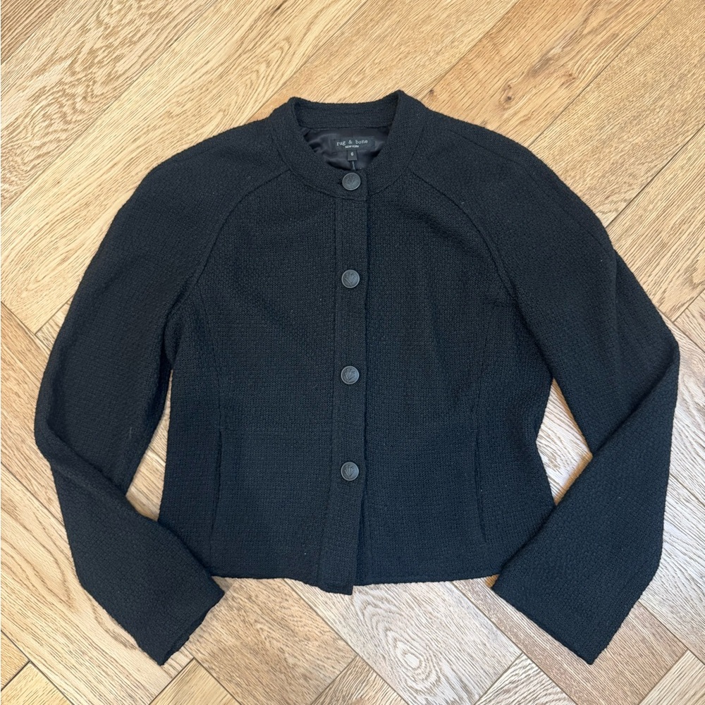 Rag & Bone Black Textured Blazer